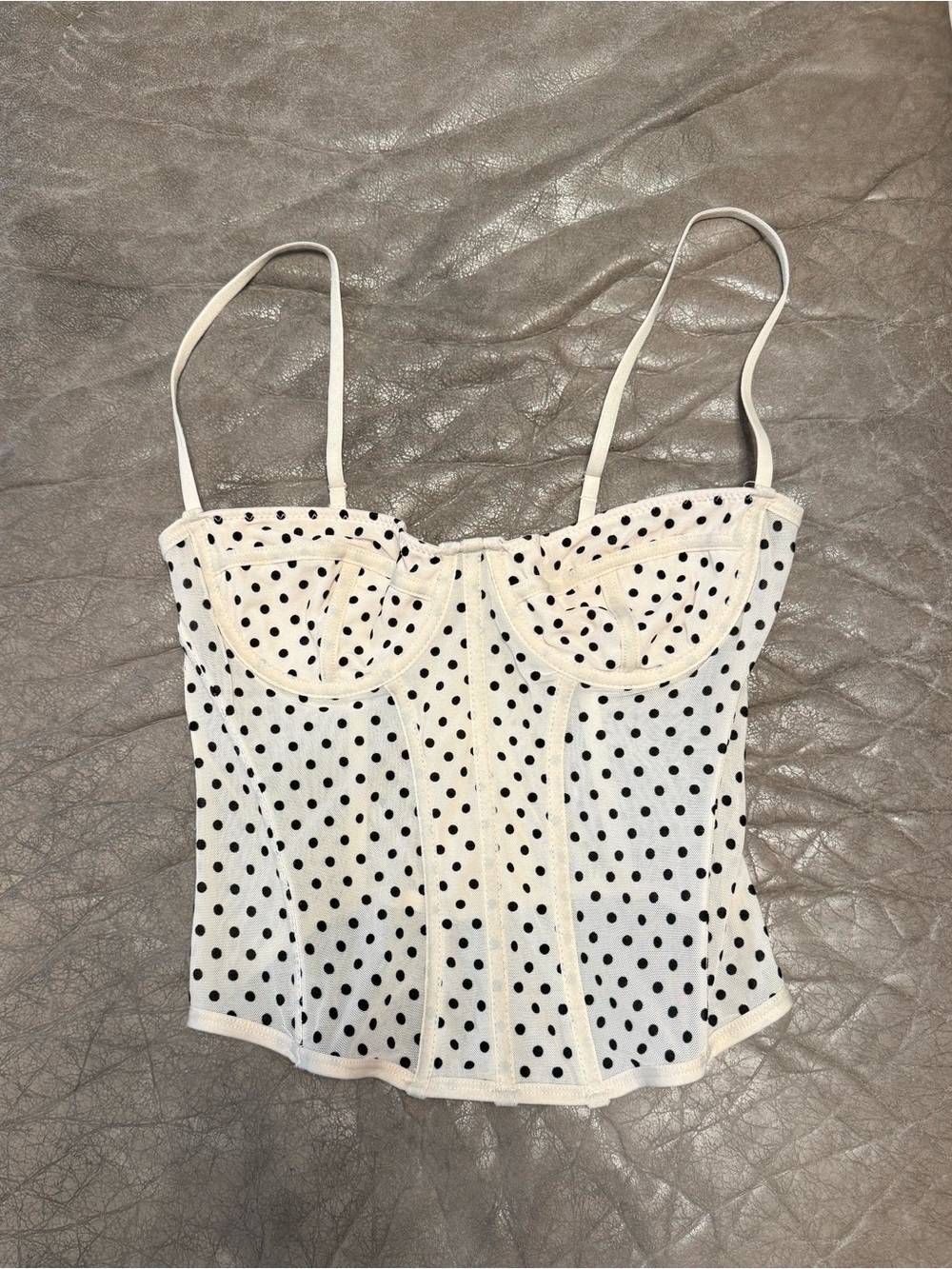 Polka dot corset top
